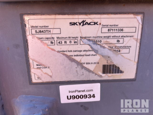 MANIPULADOR 2018 SKYJACK