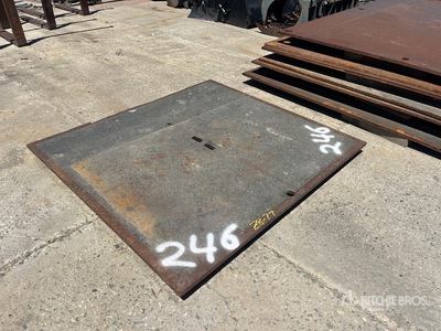 6 ft x 5 ft 6 in (1 in Thick) Placas de acero