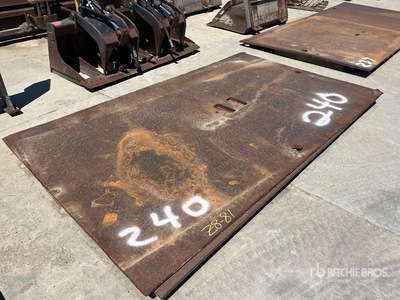 Quantity of (2) 6 ft x 10 ft (1 in Thick) Placas de acero