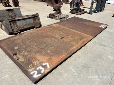 6 ft 4 in x 14 ft (1 in Thick) Placas de acero