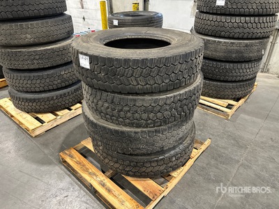 Quantity of (4) 11R22.5 Assorted Tires