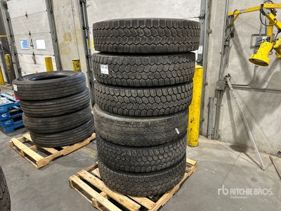 Quantity of (6) 11R22.5 Assorted Tires