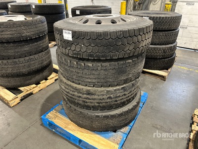 Quantity of (4) 11R22.5 Assorted Tires
