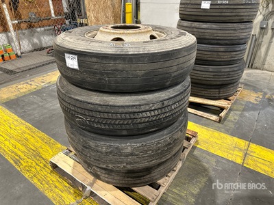 Quantity of (4) 11R22.5 Assorted Tires
