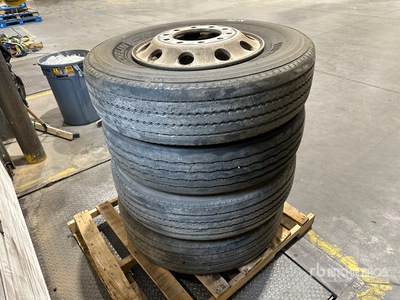 Quantity of (4) 11R22.5 Assorted Tires