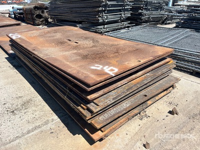 Quantity of (19) 6 ft x 12 ft Placas de acero