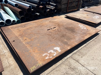 Quantity of (2) 8 ft x 8 ft (1 in Thick) Placas de acero