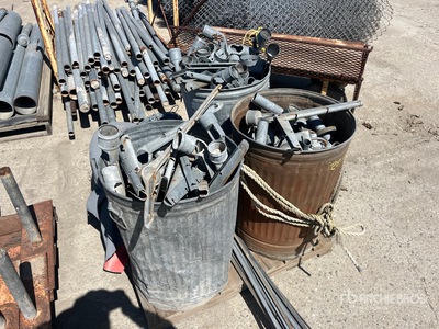 Quantity of Fence Post Tops, Barbed Wire