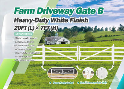 2025 Chery Industrial Gate-B 20 ft Heavy-Duty White Farm بوابة المدخل (Unused)