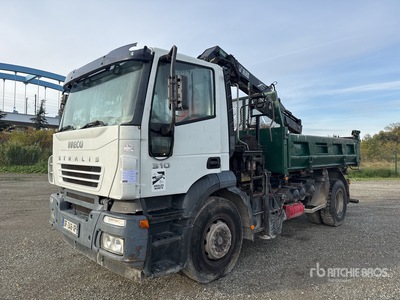 2004 Hiab 102XS-2B 3800 kg Articulated Boom on 2004 Iveco Stralis 310 4x2 Camion Benne Avec Grue Dump Truck with Crane
