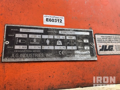 2016 JLG 660SJ 4WD Diesel Diesel Boom 20MTR Articulating Boom Lift