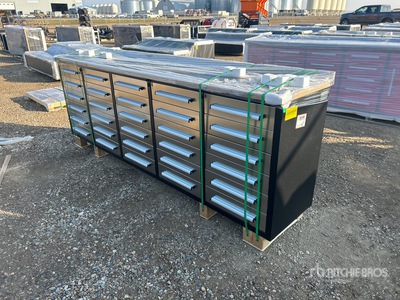 2025 Suihe 10 ft 35-Drawer Stainless Steel Work Bench (Unused)
