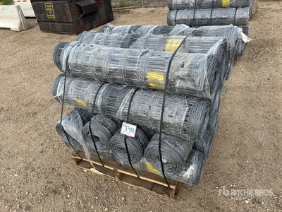 Quantity of (15) 2024 BYT FFC762 495 ft x 4 ft Galvanized Farm Zaun (Unused)