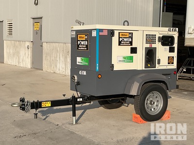 2023 Atlas Copco QAS45 ID FT4 36 kW Mobile Generator Set (Unused)
