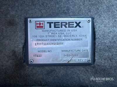 2013 Terex RT110 رافعة للطرق الوعرة