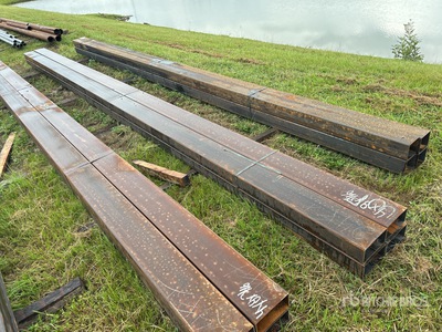 Quantity of (4) 4 In. x 8 In. x 24 Ft Rectangle Tubing (Unused)