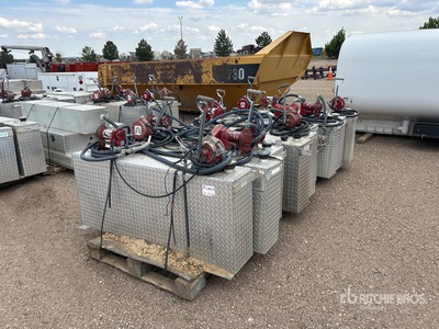 Quantity of (9) Skid Mounted Steel Diesel Gasoline Fuel Tank
