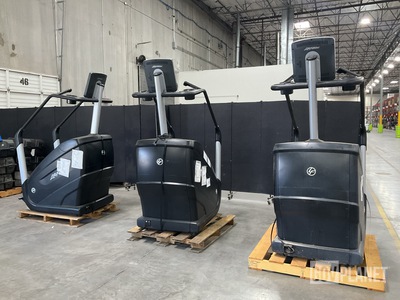 (3) Life Fitness Power Mill Steppers