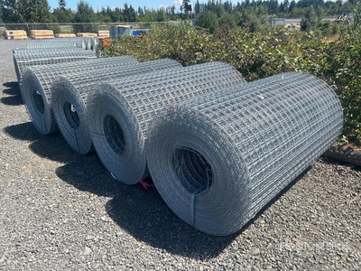 Quantity of (4) 3x3 9GA/9GA 75 in x 400 ft GV T3 Galvanized Wire