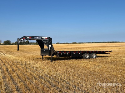2013 24 ft T/A Gooseneck Tilt Deck Remolque caja abierta