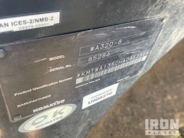 CARGADOR FRONTAL 2014 KOMATSU WA3208
