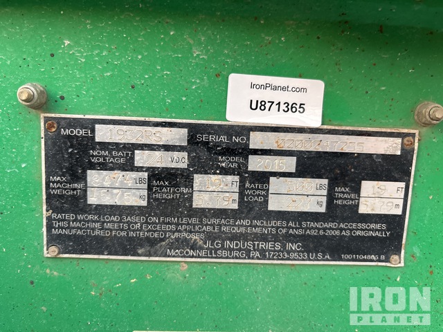 ELEVADOR TIJERA 2015 JLG 1932RS