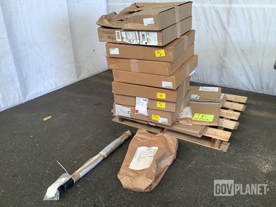 (8) Fan Weldments, (3) Cellular Rubber Sheets, (2) Mast Bases & Assorted Item