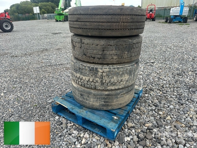 Quantity of (4) Michelin 315/70R22.5 Tires & Wheels