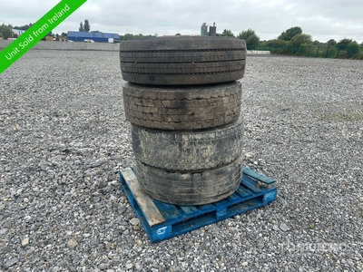 Quantity of (4) Michelin 315/70R22.5 Tires & Wheels