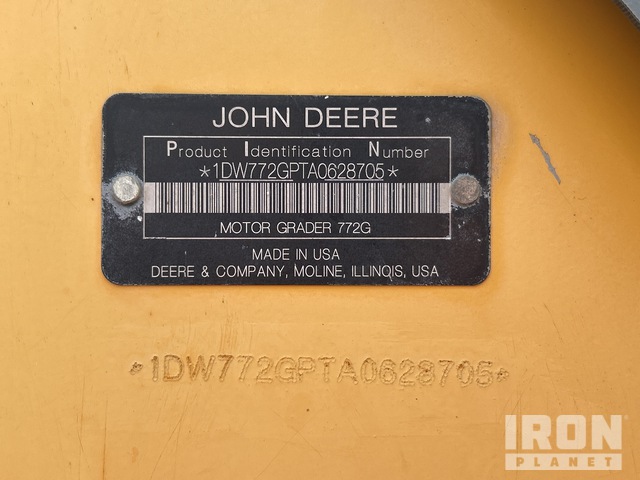 MOTOCONFORMADORA JOHN DEERE 772G 2011