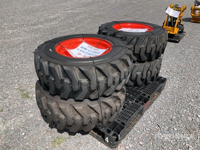Quantity of (4) 2025 Bobcat 10-16.5 Lote de Llantas con Rines para Minicargador (Sin Usar) / Wheels and Reifen (Unused) - Fits Skid Steer Loader