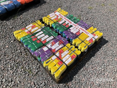 Quantity of (45) 2025 Mackman 1- 3 Ton Lote de Eslingas Planas (Sin Usar) / Flat Webbing Sling Sling (Unused)