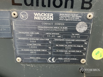2019 Wacker Neuson DV90 Dumper