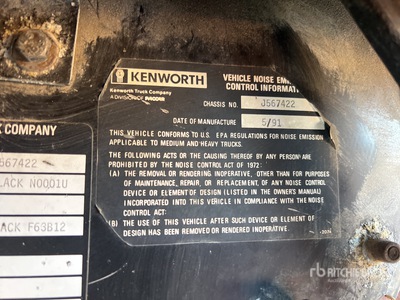 1991 Kenworth T800 6x4 Cab and Chassis