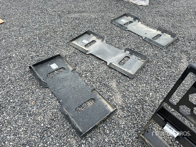 Quantity of (3) All-Star Skid Steer Attachment Mounting Plate (Unused)