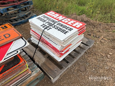 Quantity of Misc. Flat Corrugated Plastic construction signs