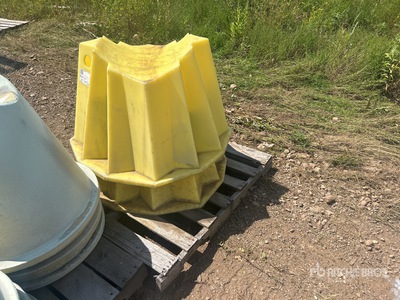 Quantity of (2) Pallets of Large Plastic Pipe Stand
