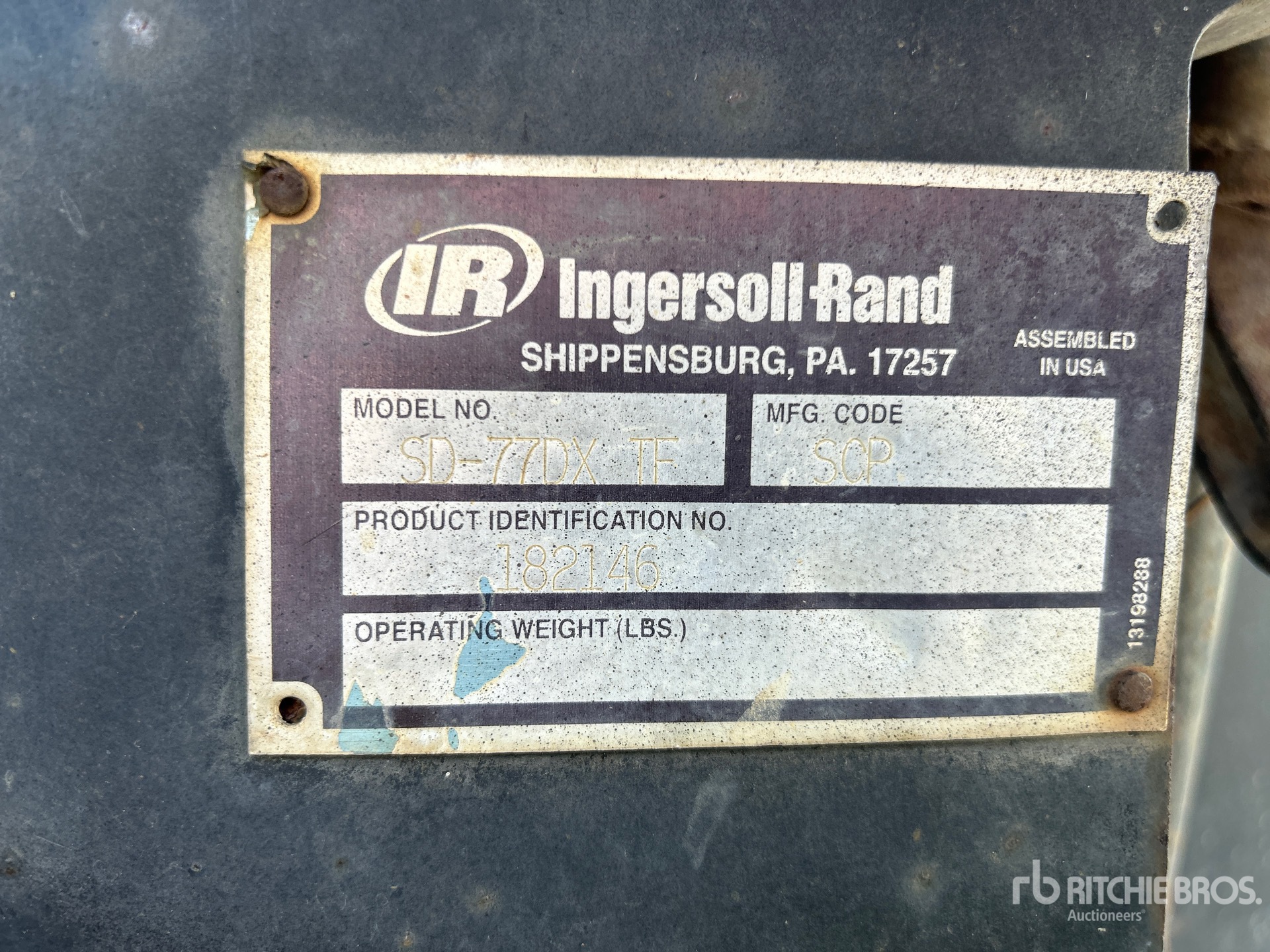 2005 Ingersoll Rand SD77DX TF Rodillo Tándem