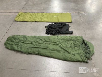 (25) Self-Inflating Sleeping Mats, (12) Sleeping Bags & Assorted Items