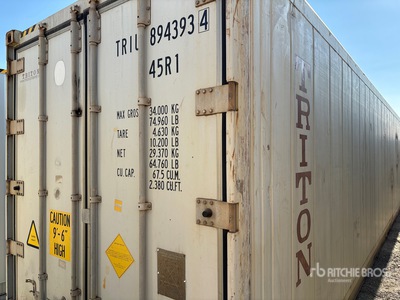 40 ft High Cube Refrigerated Storage Container