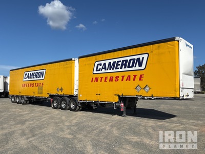 2018 Vawdrey Tri/A Step Deck B-Double Combination Curtain Side Trailer