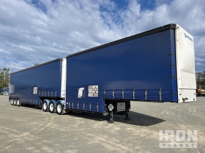 2019 Vawdrey Tri/A Step Deck B-Double Combination Curtain Side Trailer