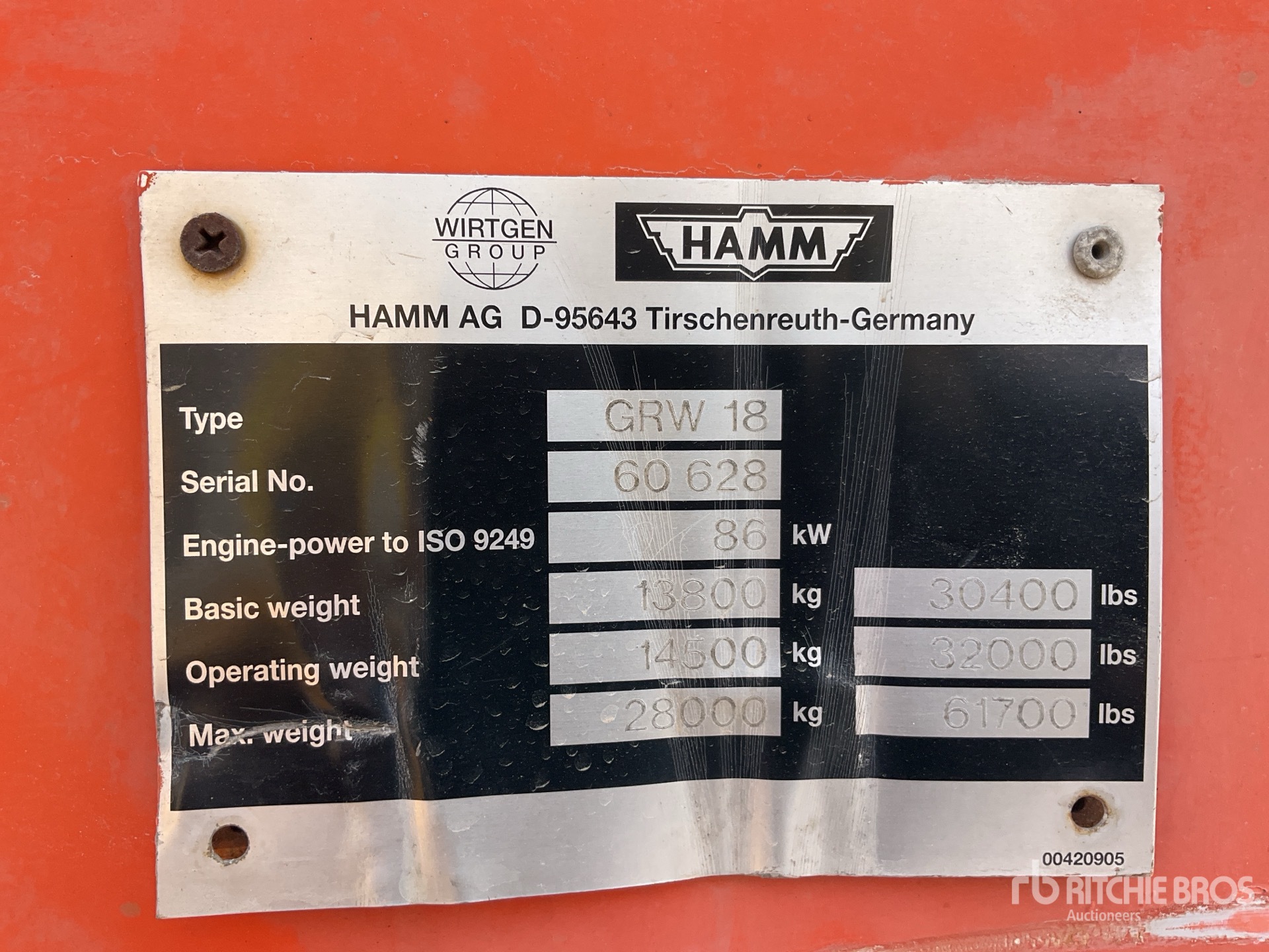 Hamm GRW18 Pneumatic Roller