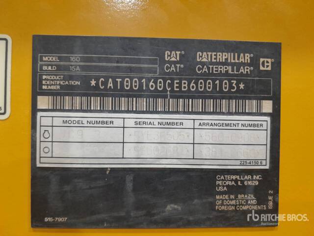 MOTOCONFORMADORA CATERPILLAR 160 2020