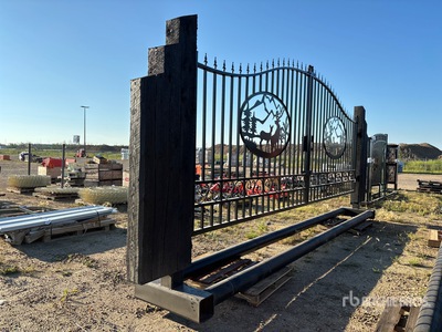 23 ft 9 in x 8 ft 10 in Steel Bi-Parting Driveway Gate (Unused)
