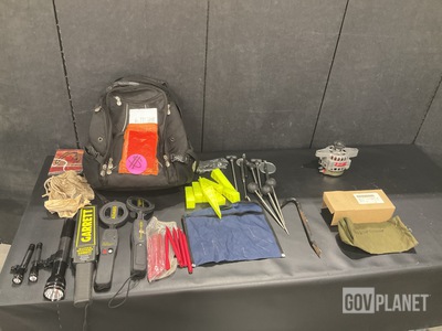 (1) Alternator, (3) Cap Assemblies, (1) Backpack w/Tools & Assorted Items