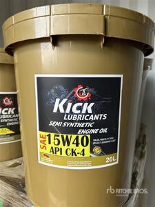 Quantity of (18) Kick 15W40 CK- 4 Full Synthetic 20L Lubricant (Unused)