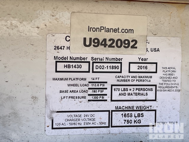 ELEVADOR TIJERA 2016 HYBRID HB1430