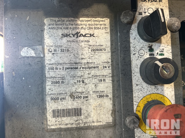 ELEVADOR TIJERA 2015 SKYJACK SJIII3219