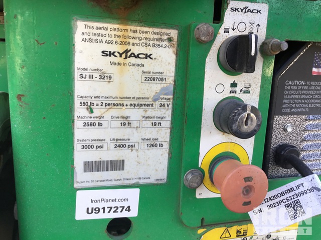 ELEVADOR TIJERA 2015 SKYJACK SJIII3219